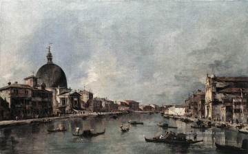 Klassische Venedig Werke - der Canal Grande mit San Simeone Piccolo und Santa Lucia Francesco Guardi Venezia